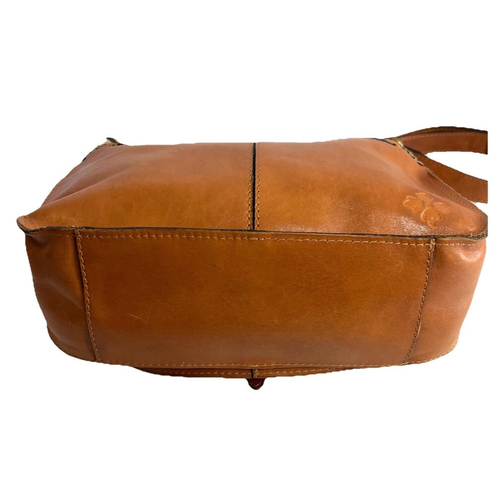 Patricia Nash Camille Tan Tooled Leather Crossbody Purse Saddle Bag Whipstitch - Picture 6 of 16